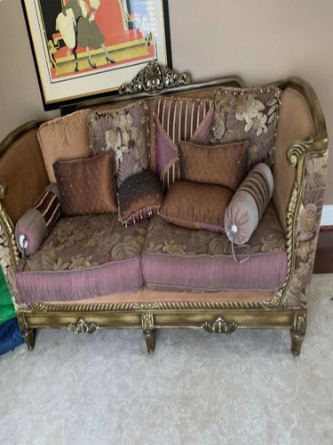 Vintage ornate seater sofa - vintage, /