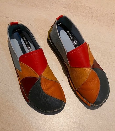 Leather patchwork slip soft - leather,