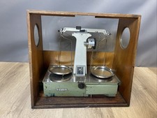 OERTLING Lab/Pharmacy Laboratory Scales with wooden storage box Mid 20th C.