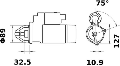 Mahle starter motor 333 - motor, ms