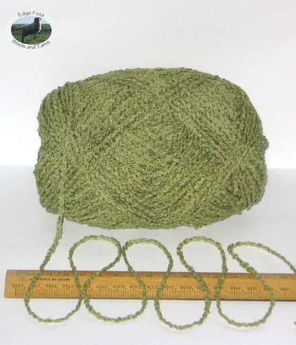 100g balls green boucle - balls, 100%