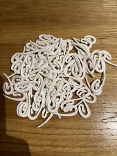 Decorail CURTAIN HOOKS FOR CURTAINS WHITE PLASTIC NYLON TAPE GLIDERS PACK OF 50