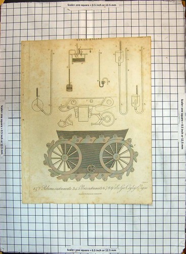 Antique old print steam - antique,