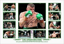 Danny The Green Machine Green Boxer Signed Limited Edition Memorabilia Print