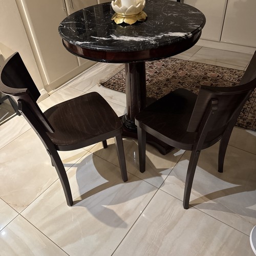 Set dark wooden dining - set, of
