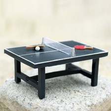 1 Set of Mini Table Miniature Toys Miniature Sports Equipment Mini Table Tennis