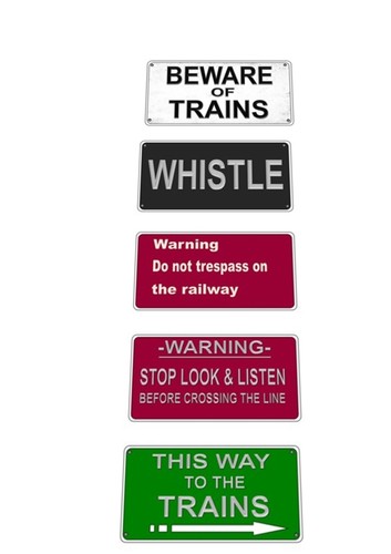 Railway metal signs vintage - railway,