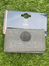 Official Paris Saint Germain FC PSG grey/black canvas wallet BNWT