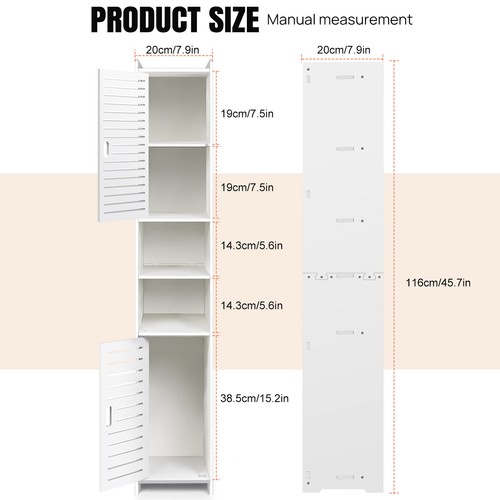 White tall bathroom storage - uk,