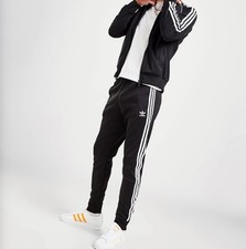 adidas Originals Men's Adi SST Track 3-Stripes Joggers Black Size Small GF0210