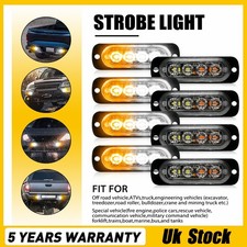 White Amber 8xLED Hazard