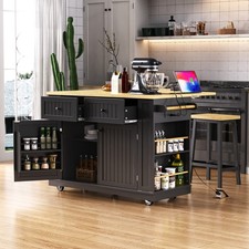Kitchen Island with Drop Leaf