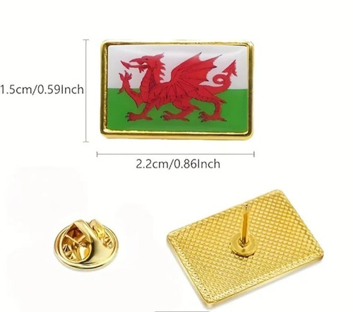 Wales welsh dragon flag pin - dragon,