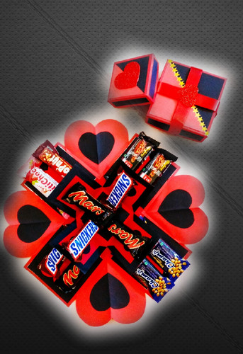 Chocolate explosion box gift - explosion, box,