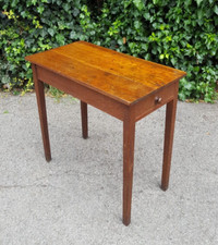 VICTORIAN OAK SINGLE DRAWER HALL TABLE