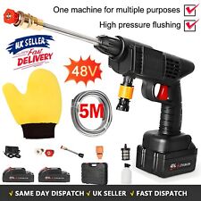 48V Cordless Car High Pressure Washer Jet Water Wash Cleaner Gun +2 Battery