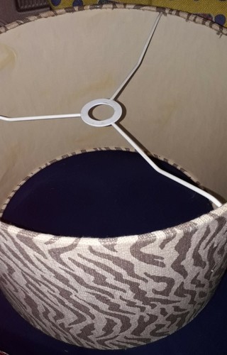 Vintage beige linen leopard