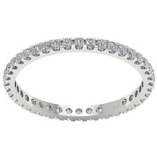 Natural Diamond Eternity Anniversary Stackable Ring Band I1 G 0.70 Ct 14K Gold