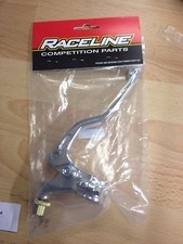 RACELINE UNIVERSAL SILVER SHORT MOTOCROSS MX CLUTCH LEVER & PERCH ASSEMBLY 