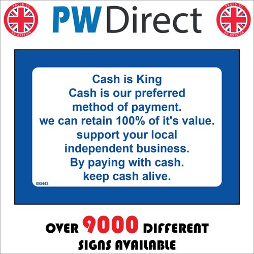Sign cash king support - sign, is