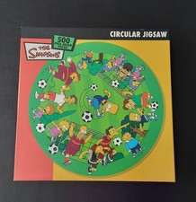 Simpsons Football Jigsaw Puzzle Circular Unused (500 Pieces) 