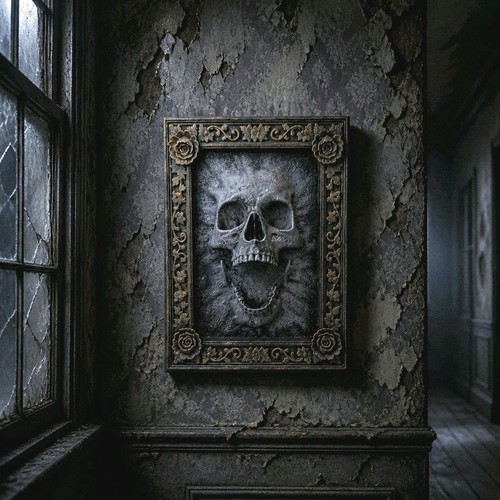 Gothic skull wall decor - gothic,