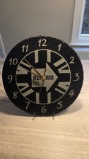 Slate Reform UK Clock. Black
