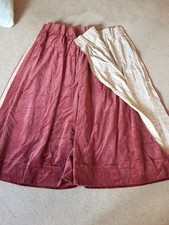 Vintage heavy Velvet Velour Deep Pink Lined Curtains 34""×54" Drop