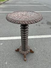 Chunky French Wine Press Decorative Flower Side Table Corkscrew Spiral Brutalist