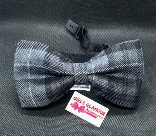 Tartan flint highland grey - highland, bow