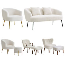 Velvet 1/2 Seater Sofa Love Seat Couch Settee Tub Chair Armchair With Footstool