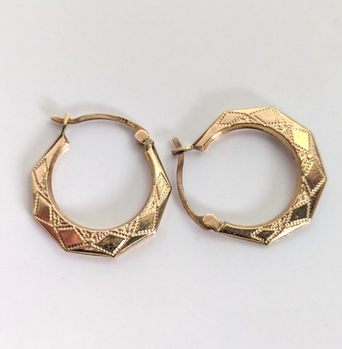 9ct yellow gold creole hoop - 9ct,