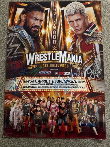 Wwe wrestlemania signed - wrestlemania,