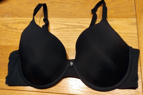 Plain black bra - , once