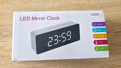 Led mirror clock - clock, 1826b