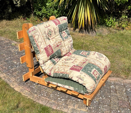 Solid pine futon sofa bed - pine,