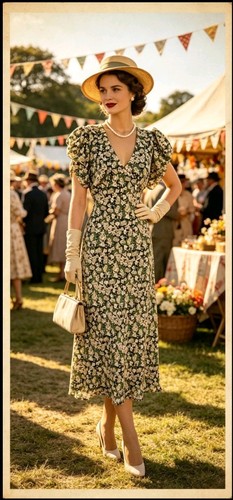 Vintage 1930s 1940s empire - vintage,