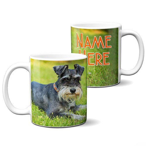 Personalised schnauzer mug - personalised,