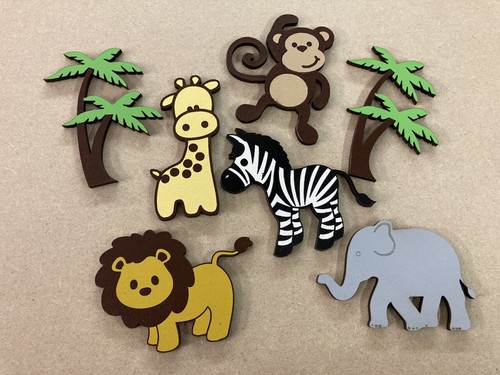 Painted wooden safari jungle - safari,