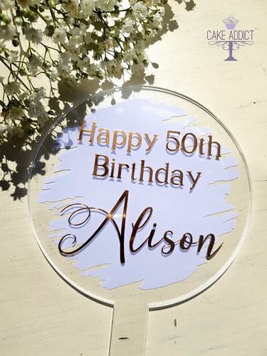 Personalised acrylic cake - personalised,