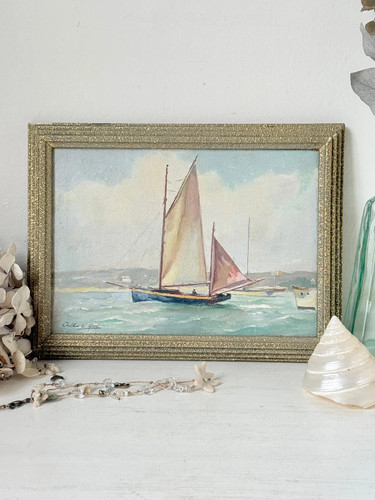 Mid century oil painting a - century, of
