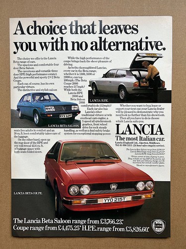 Lancia beta coupe saloon hpe - beta, coupe/