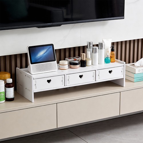 White monitor riser stand - white,