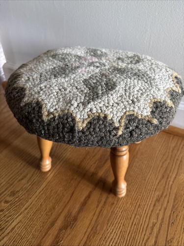 Vintage footstool ottoman - footstool,