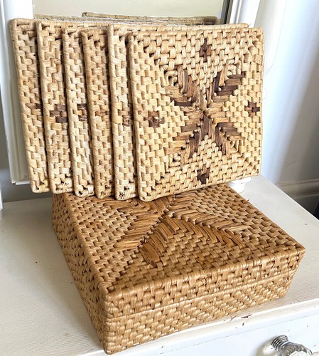 Set woven rattan place mats - set,