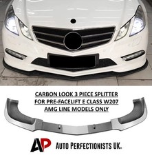 Mercedes E Class Coupe W207 C207 Carbon Fibre Front Splitter Spoiler Lip 08-13