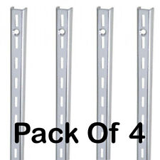 Shelving Wall Channel Bars Spur Bars Chrome Single Slot 1 Meter long PACK OF4