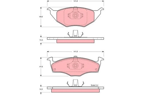Front brake pad - pad, set