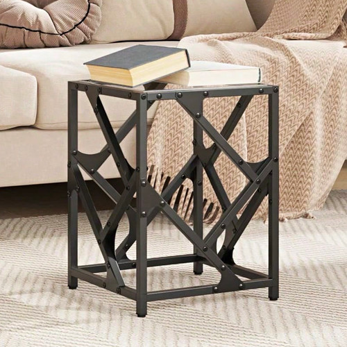 Glass coffee table 30x30x41cm - coffee,