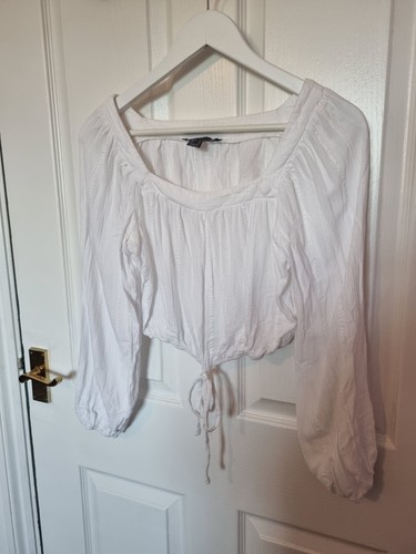 Primark white milkmaid crop - milkmaid,